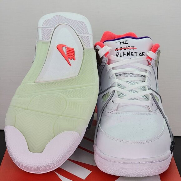 Nike Air Flight 89 - New Men's White/Silver Casual Training Shoe CW2616-101 - Picture 7 of 8